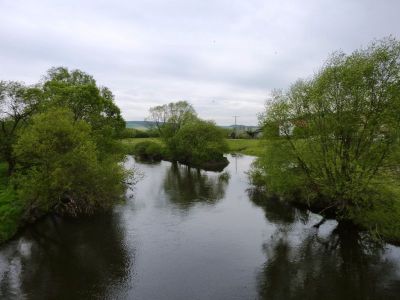 Fulda auf der Bruecke Blankenheim flussaufwaerts.JPG