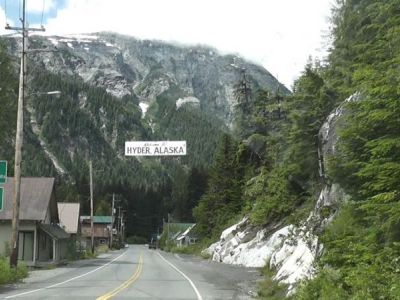 Auf dem Weg nach Terrace und Kitimat. Abstecher nach Hyder Alaska.